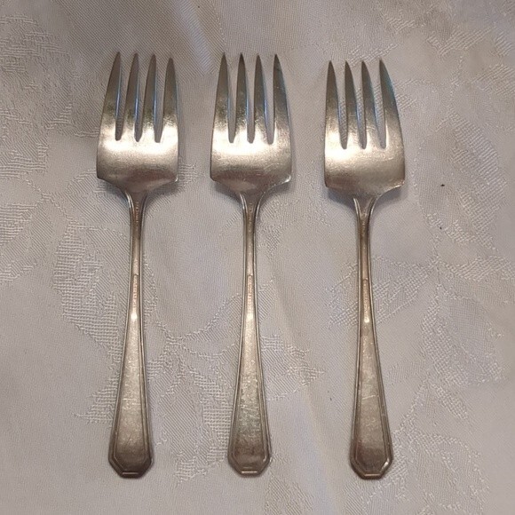 Wm Rogers & Son AA Silverplate 6 salad or dessert forks Mayfair 1923 - Picture 11 of 14